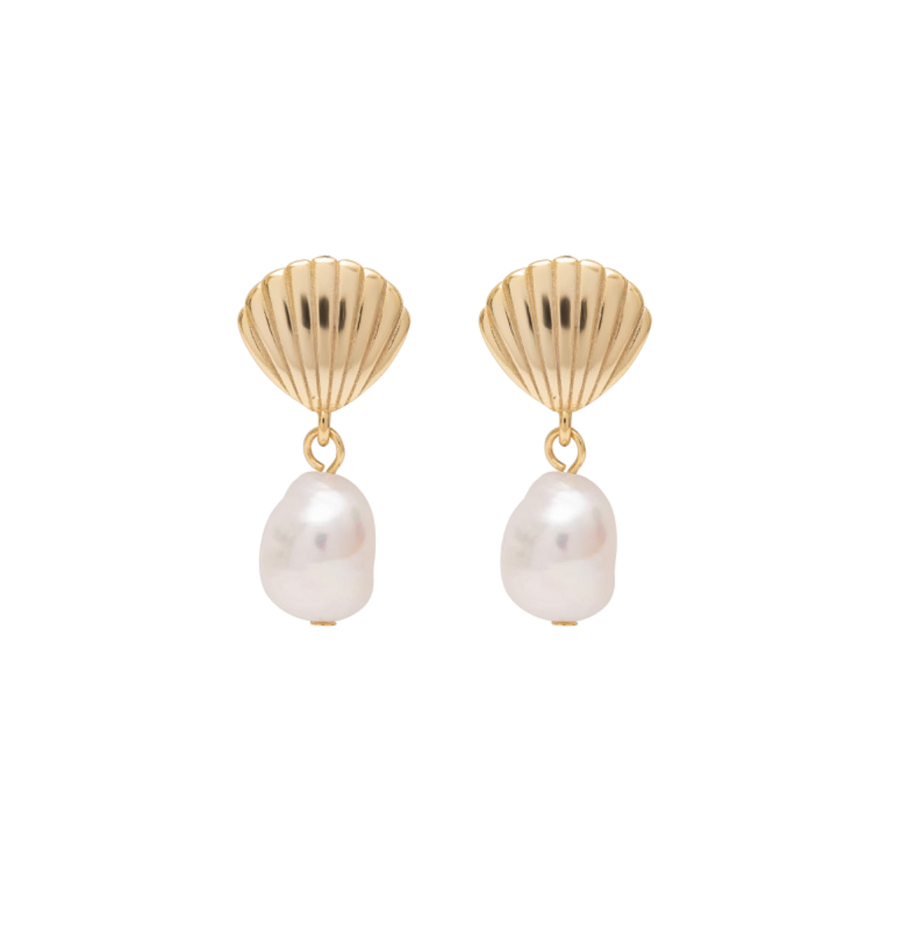 Shell clearance pearl earrings