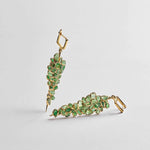 Ivalyn Chrome Diopside Earrings - Corail Blanc