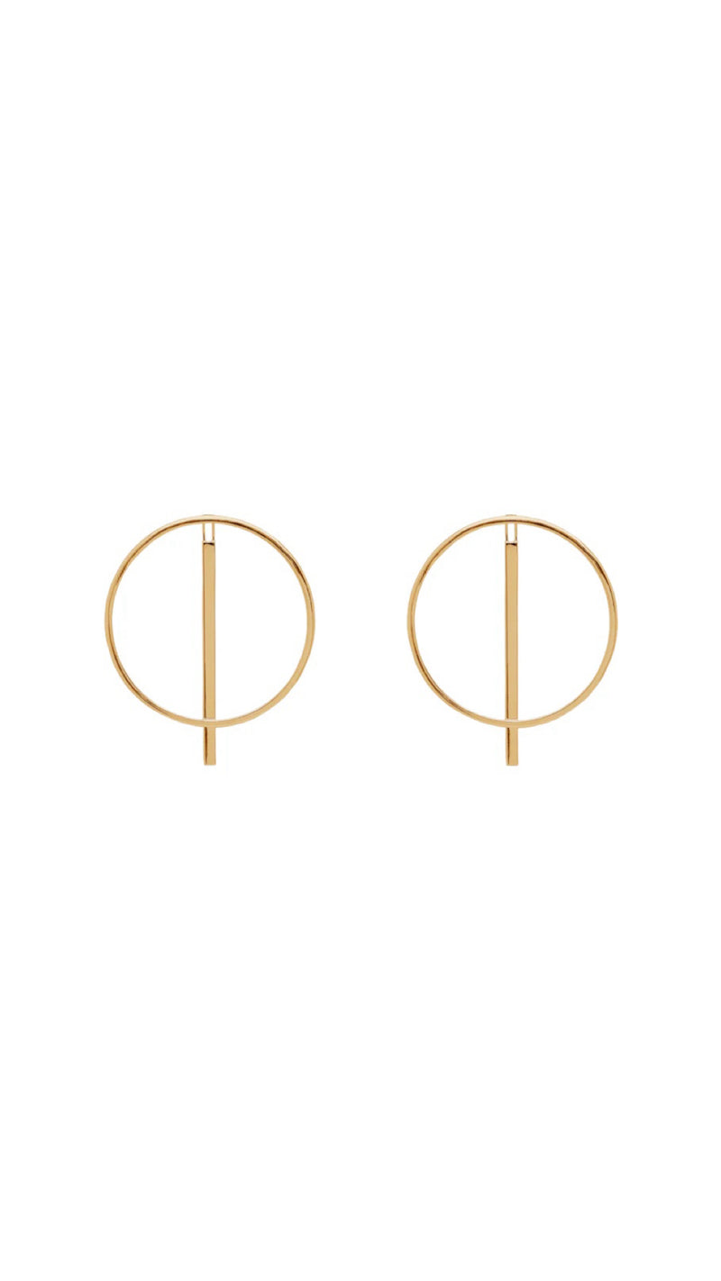 Cleopatra Earrings in Gold - Corail Blanc