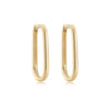 Solid Gold Essential Oblong Earrings - Corail Blanc