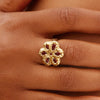 Rita Rosewood Ring - Corail Blanc