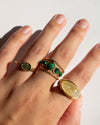 Emerald Pave Ring - Corail Blanc