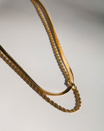 The Duo Necklace in Gold - Corail Blanc