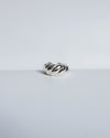 Chunky Coissant Ring in Silver - Corail Blanc