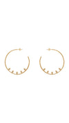 Valentina Hoop Earrings in Gold - Corail Blanc