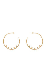 Valentina Hoop Earrings in Gold - Corail Blanc