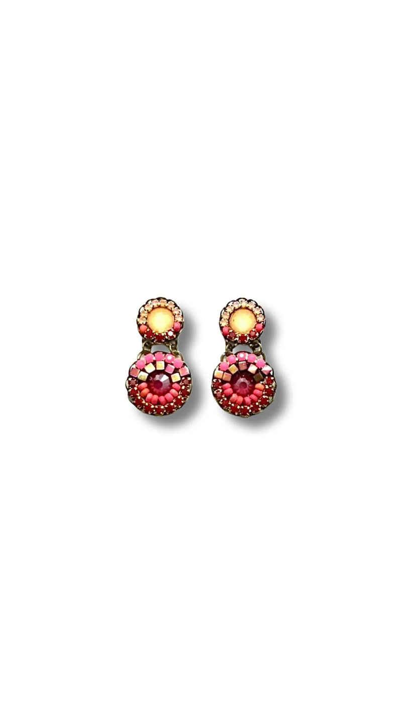 Red velvet Earrings - Corail Blanc