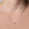 14kt Gold Diamond Rose Necklace - Corail Blanc