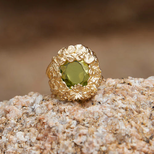 Hespé Green Ring - Corail Blanc