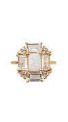 Opal & Topaz Baguette Fire Ring - Corail Blanc