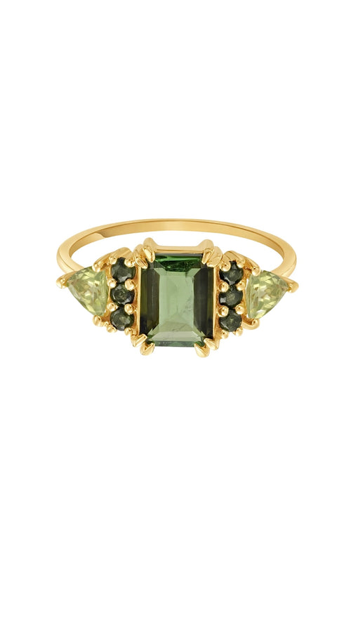 Green with Envy Topaz & Peridot Regal Ring - Corail Blanc