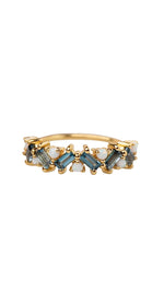 London Blue Topaz & Opal Fire On Ice Ring - Corail Blanc