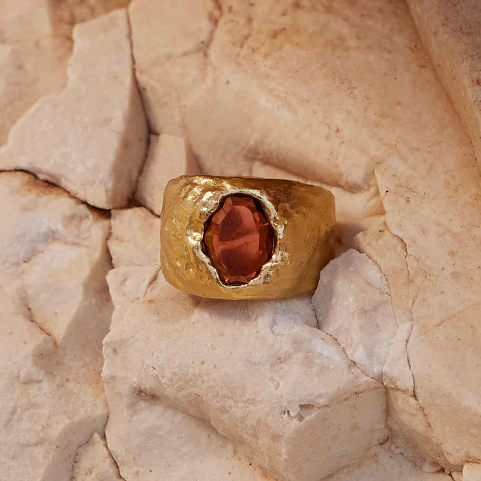 Carmen Rosewood Ring - Corail Blanc