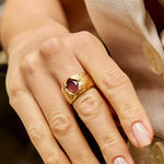 Carmen Rosewood Ring - Corail Blanc