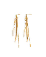 Trellis Earrings in Gold - Corail Blanc