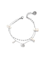 Shelly Anklet in Silver - Corail Blanc