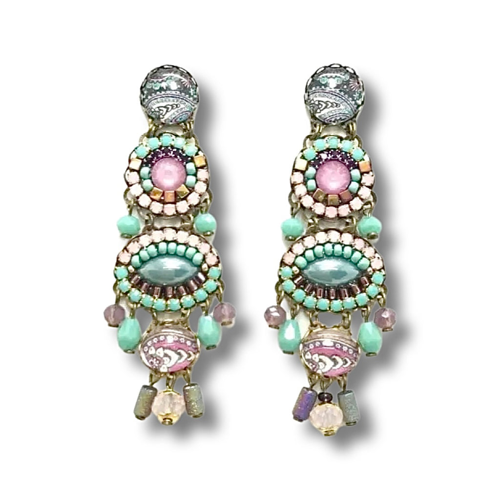 Magenta Earrings Corail Blanc